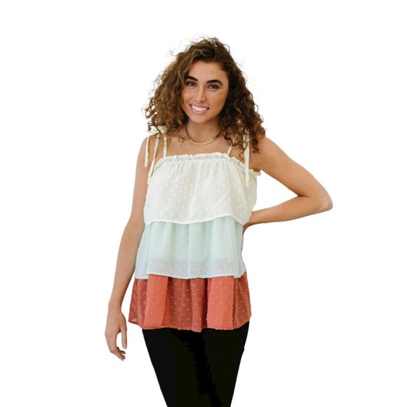 Davi & Dani Present Moment Color Block Layered Cami - Picture 8 of 9